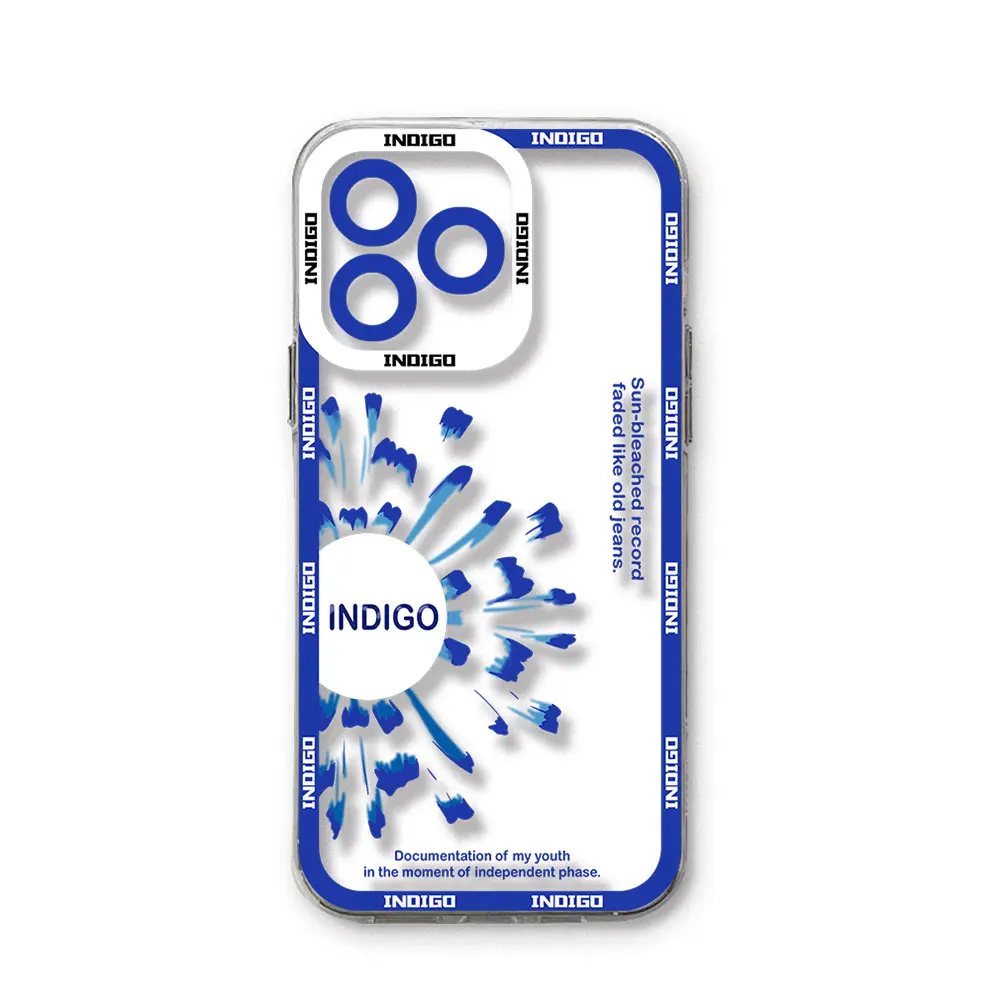 Threebase Phone Case RM INDIGO For Samsung S24 S23 S22 S21 S20 S10 FE Note20 Note10 Plus Ultra Lite 5G Clear Soft TPU Cover