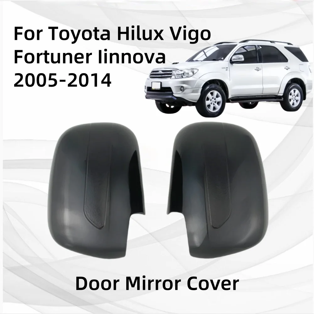 

Car upgrade For Toyota Hilux Vigo Fortuner Iinnova 2005-2014 Car Rearview Accessories Gloss Black Carbon Side Mirror Covers Trim