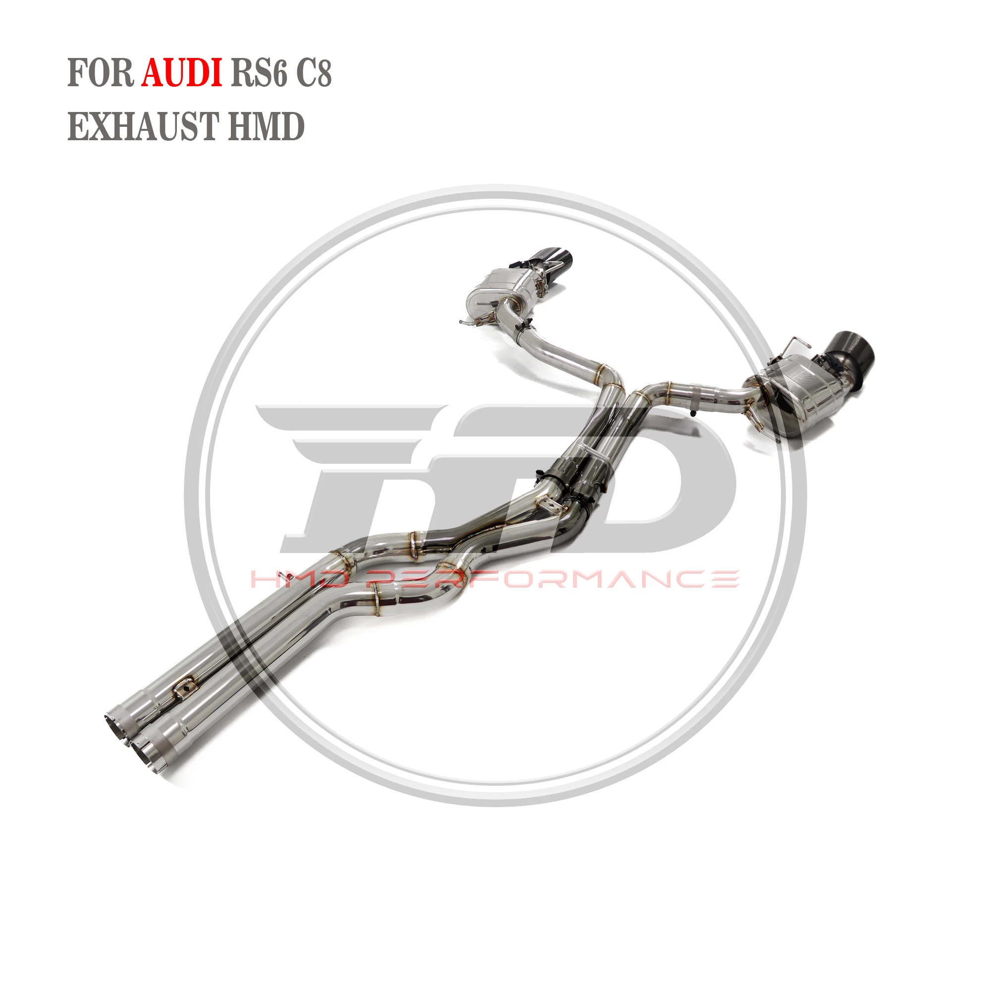 HMD Exhaust System Performance Catback for Audi RS6 RS7 C8 Auto Replacement Modification Electronic Valve