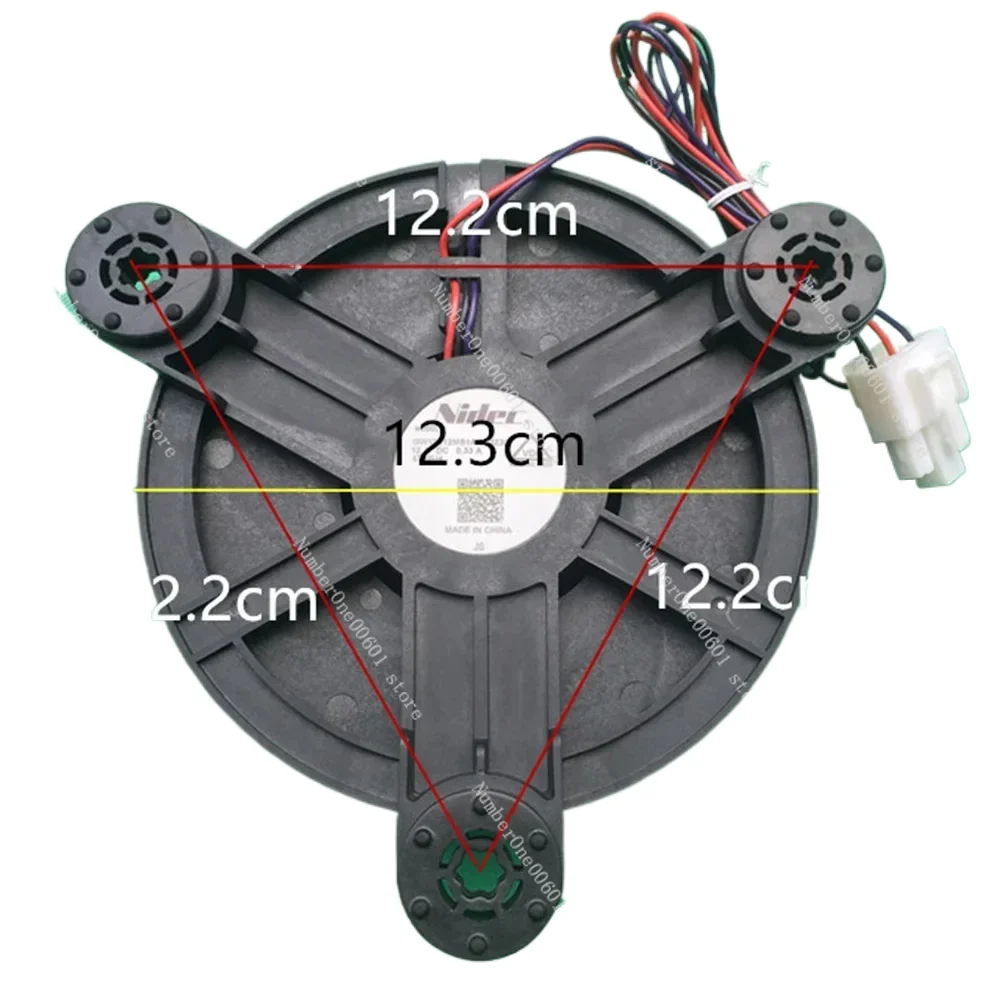 1PCS 12V DC 0.33A Refrigerator Fan for Haier Freezer Cooling Fan GW12E12MS1AZ-52Z32 5702U4 Refrigerators Accessories