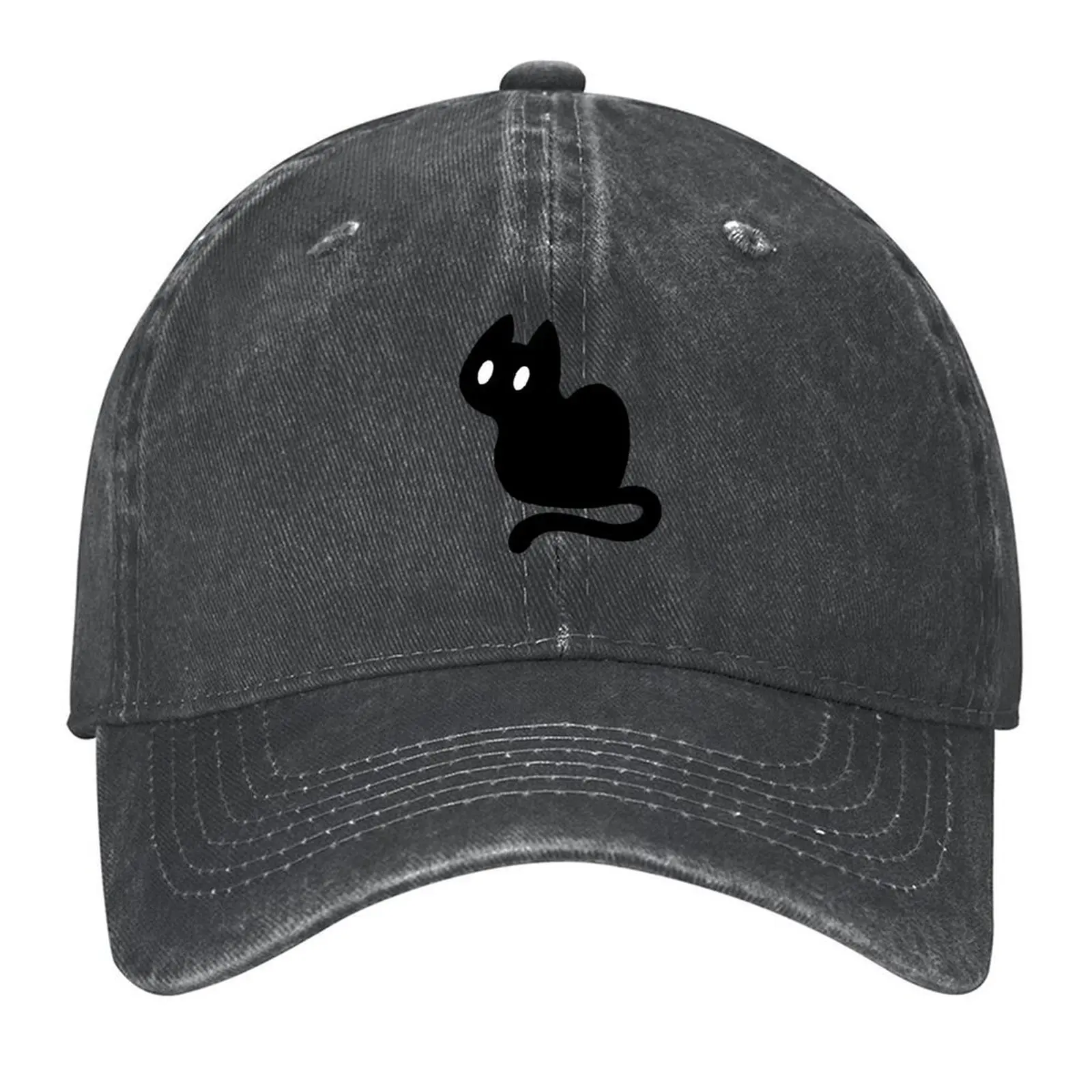 

Sitting Black Cat Baseball Cap sun caps Hip Hop dad hat Sun Cap Men's Baseball Women's