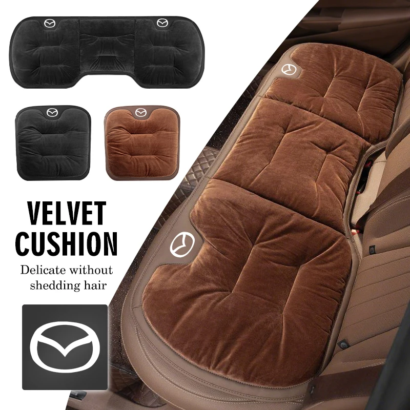 Coussin de siège en flanelle pour voiture Mazda, sièges avant et arrière, tapis chaud d'hiver, Axela Speed 6 CX3 CX4 CX5 CX7 CX8 CX9 MS Demio