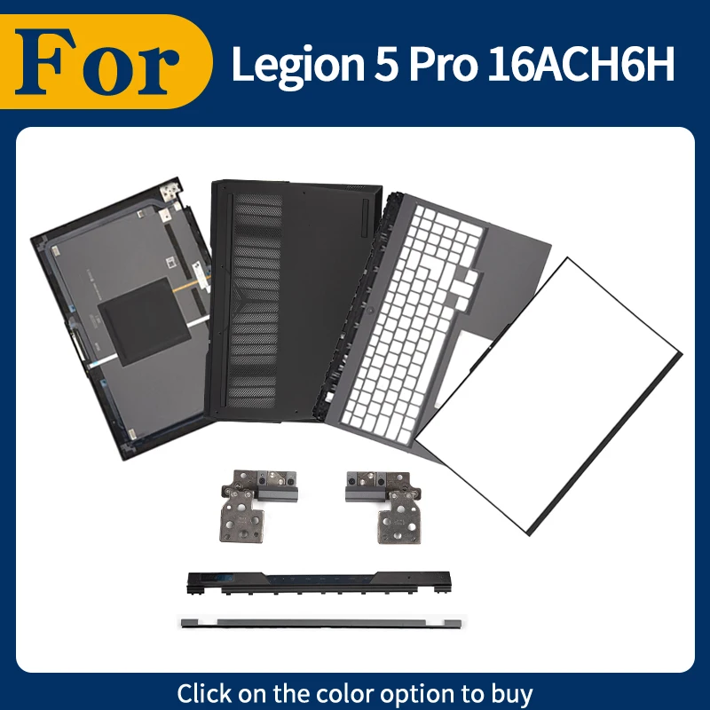 Gray New For Legion 5 Pro 16ACH6 16ACH6H 16ITH6 16ITH6H 2021 LCD Screen Back Cover Front Bezel Hinges Palmrest Lower Bottom Case
