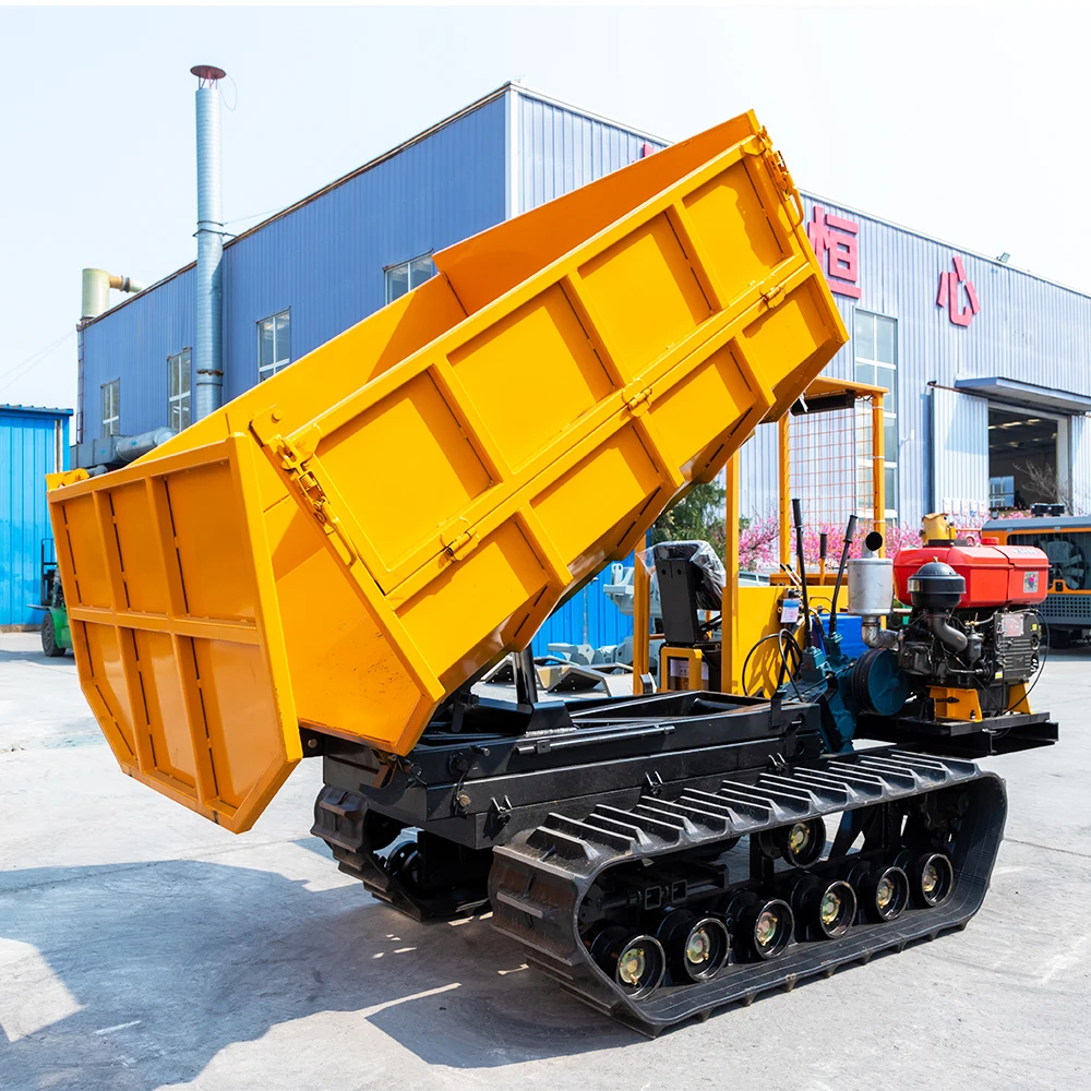 Garden Track Dumper 1Ton Small Crawler Dump 1000KG 2000KG Mini Dumper
