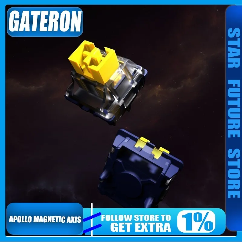 

Gateron Apollo Магнитный вал Ограждение Структура Специальная регулировка Пружина HIFI Маджонг Звуковой переключатель клавиатуры