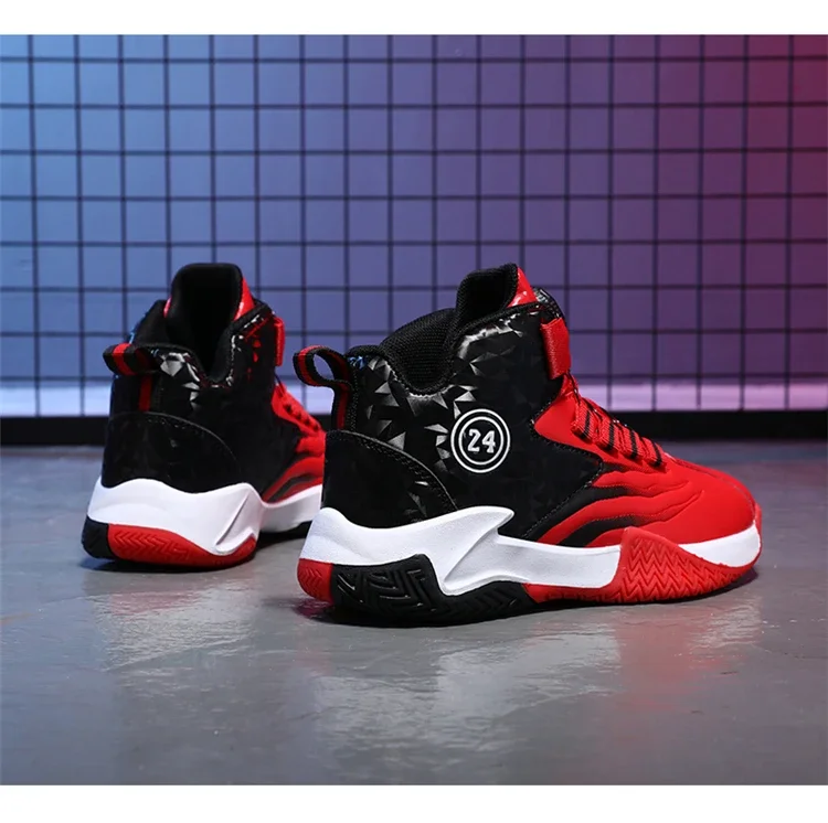 Children Basketball Sports Shoes Swivel Button Casual Shoes Four Seasons Kids Mesh Sneaker Non-slip Boys Girls Outdoor Training