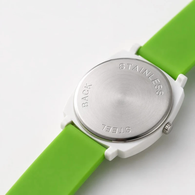 Square Dial Men Quartz Watch, Colorful Silicone Strap Wristwatch, Fashion Casual Dress Watch, Holiday Gift for Men, Multi-color