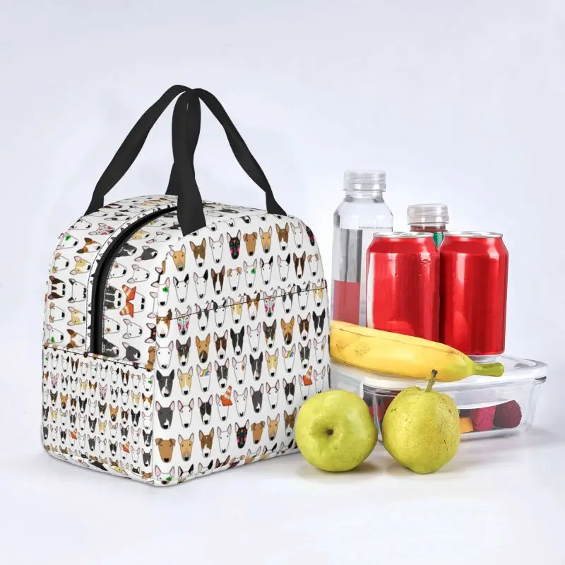 Multi Bull Repita Isolado Lunch Bag para As Mulheres Amante Dog Bull Terrier Cooler Thermal Bento Box Praia Camping Viagem