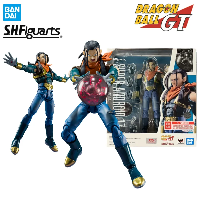 

Original Bandai S.H.Figuarts Dragon Ball GT SUPER ANDROID 17 in Stock Anime Action Figure PVC Collectible Model