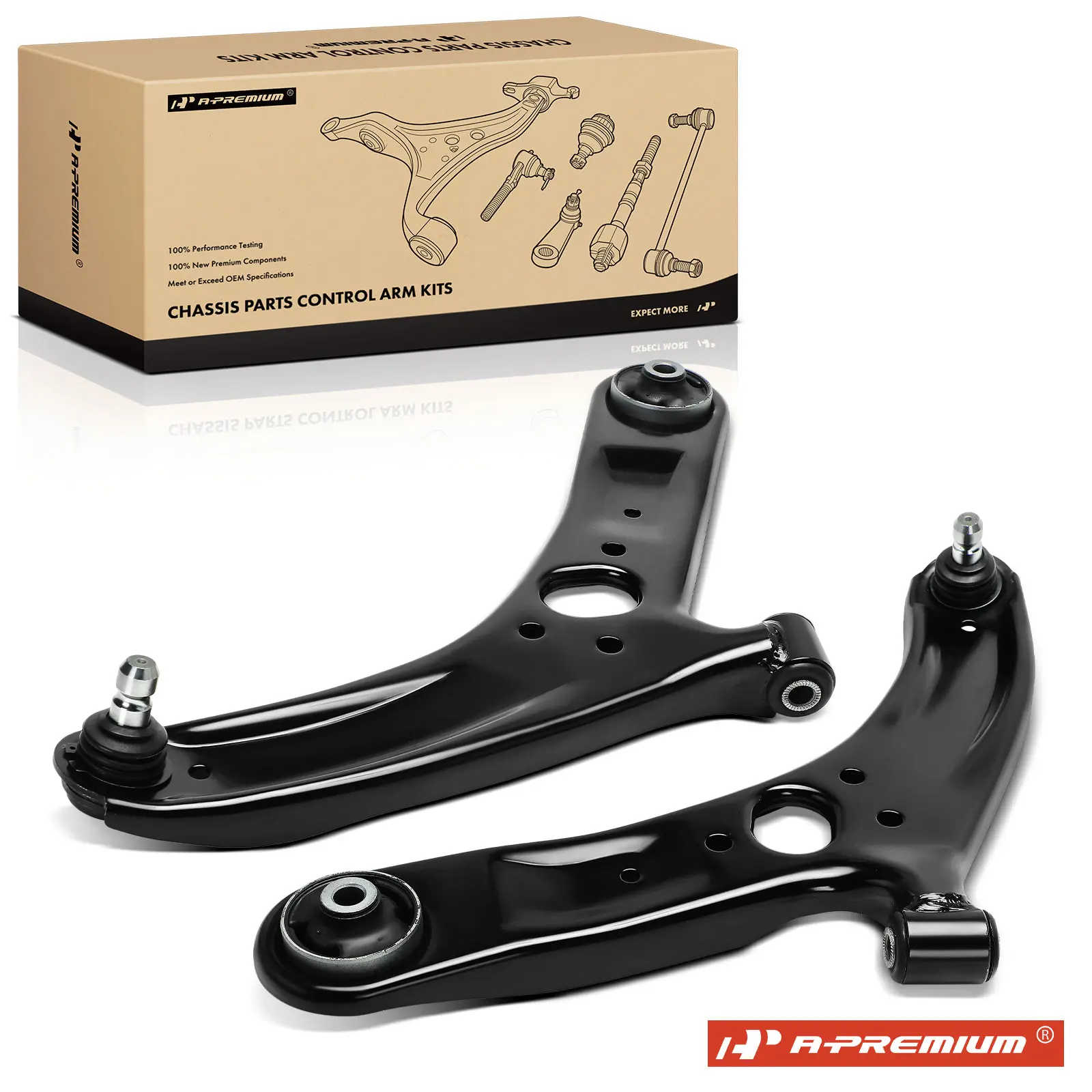 A-Premium 2x Front Left & Right Lower Control Arm & Ball Joint Assembly for Kia Rio 2012-2017