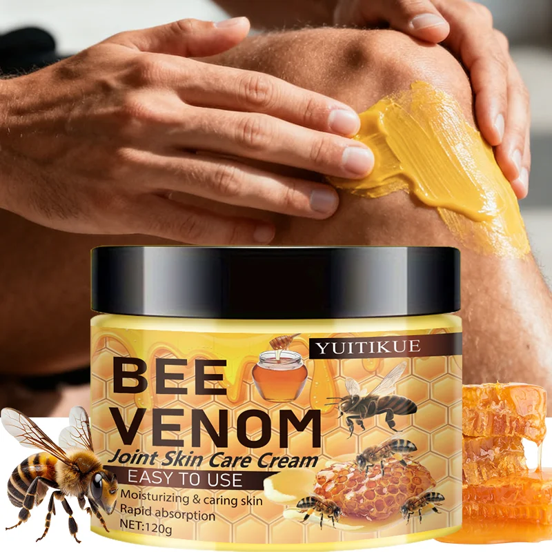 Bee Venom Joint Cream 120g Fast Absorption Non-Sticky Moisturizer for Elbows Shoulders Knees & Back Skin & Joints Care