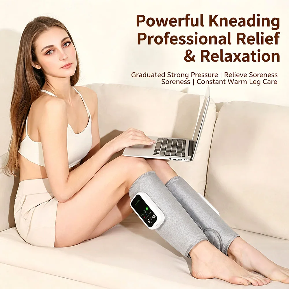 Eletric 360° Air Pressure Calf Massager Wireless Leg Massage 3 Mode Airbag Compresstion Relax Foot Calf Muscle Blood Circulation