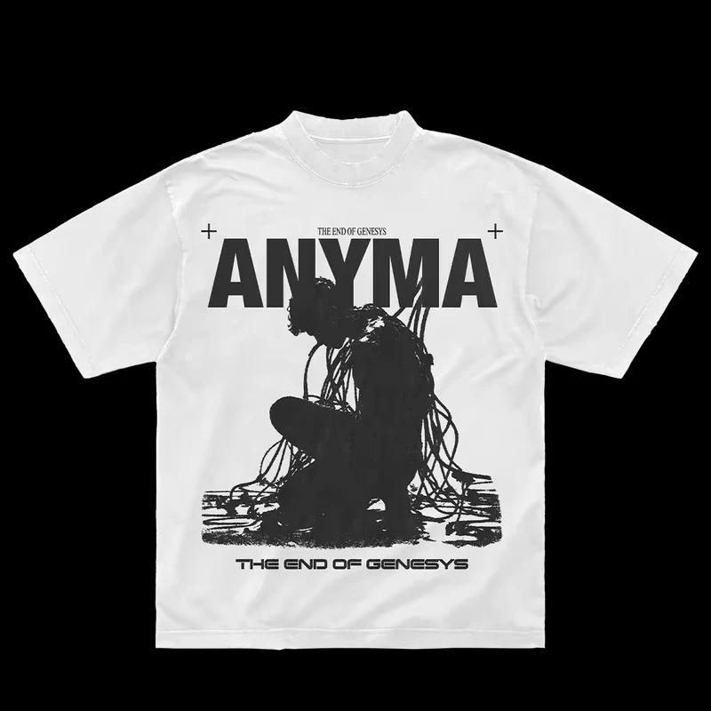 2026 Summer Dj Anyma THE END OF GENESYS Men Cotton Short Sleeved T-shirts for Fan High Quality Unseix T-shirt