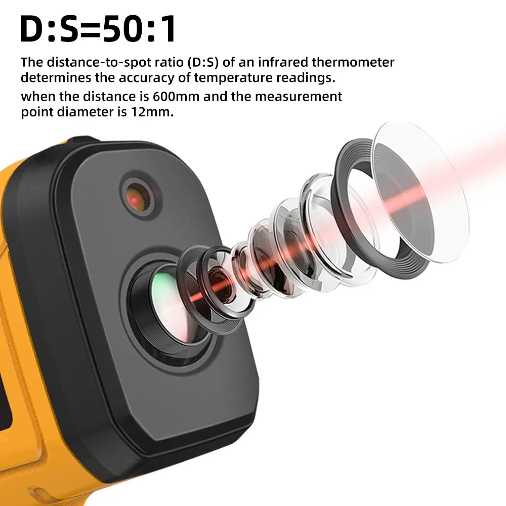 BSIDE Infrared Thermometer -50~530/1400C Professional Digital IR-LCD Temperature Meter Non-contact Laser Thermometers Pyrometer