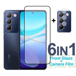For ViVo V30 Lite 4G Glass Screen Protector Full Cover Tempered Glass Protective Phone Camera Lens Film For ViVo V30 Lite 5G
