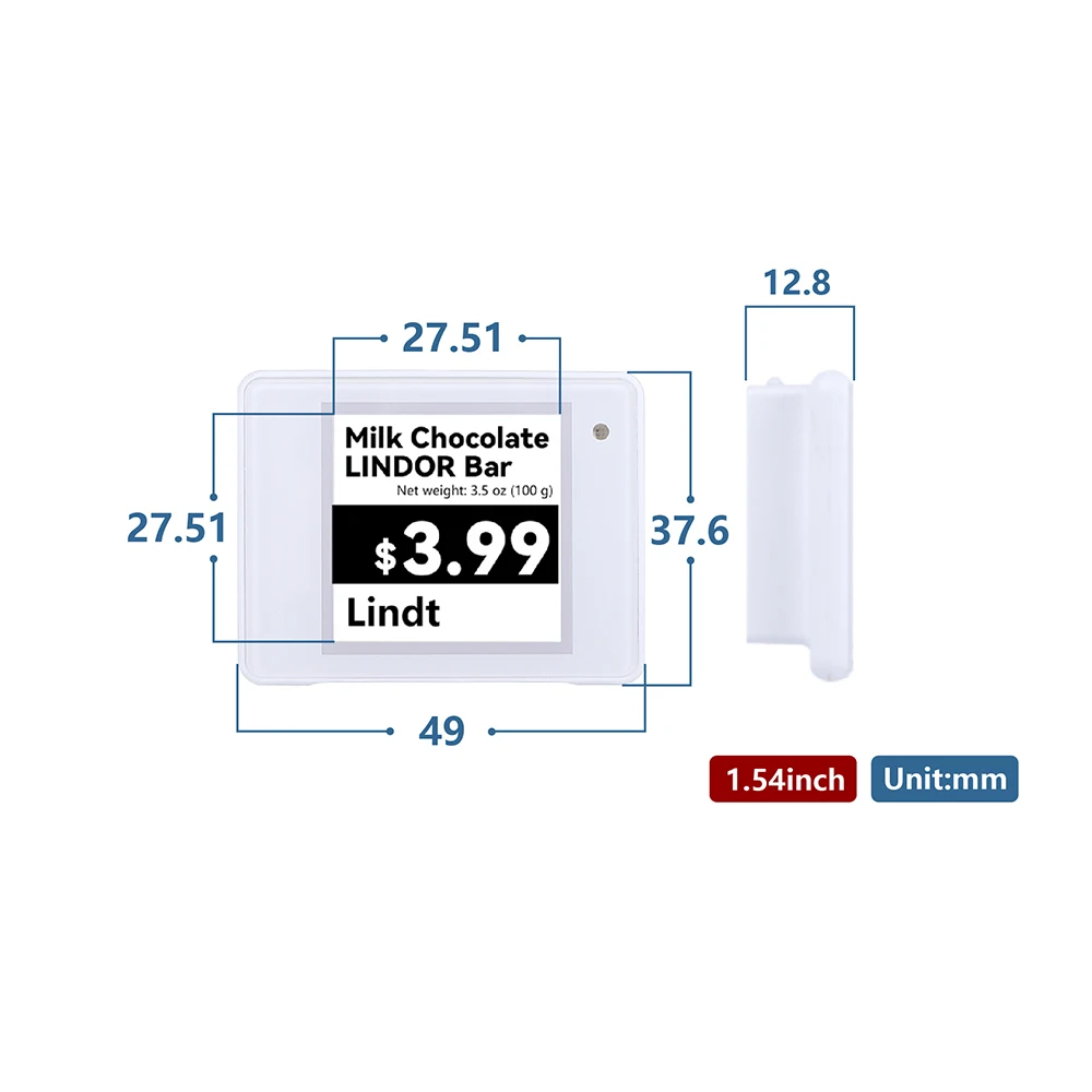 

E-ink Electronic Price Tags And Shelf Labels With RF System And ABS Material