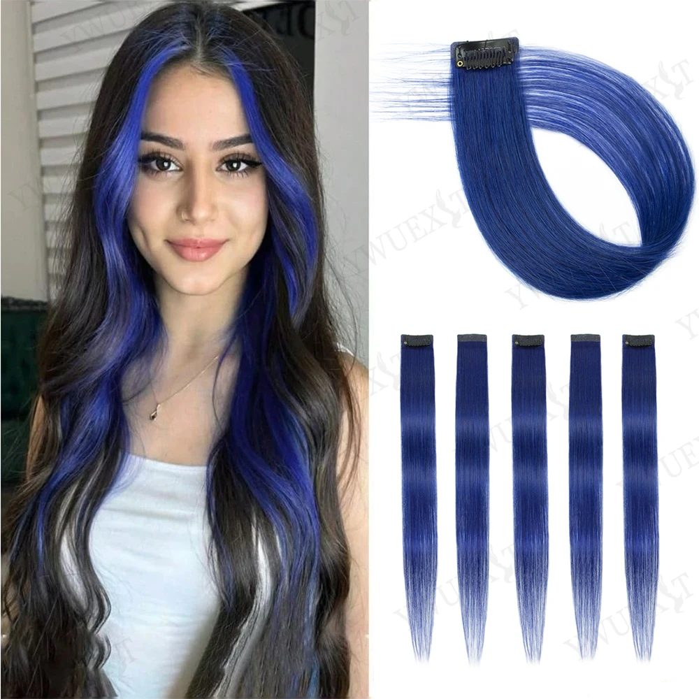 

Накладные пряди для волос Rainbow Clip, 16 дюймов, прямые, из синтетического смешанного волокна с мелированием, для женщин и детей. Выберите свой набор.