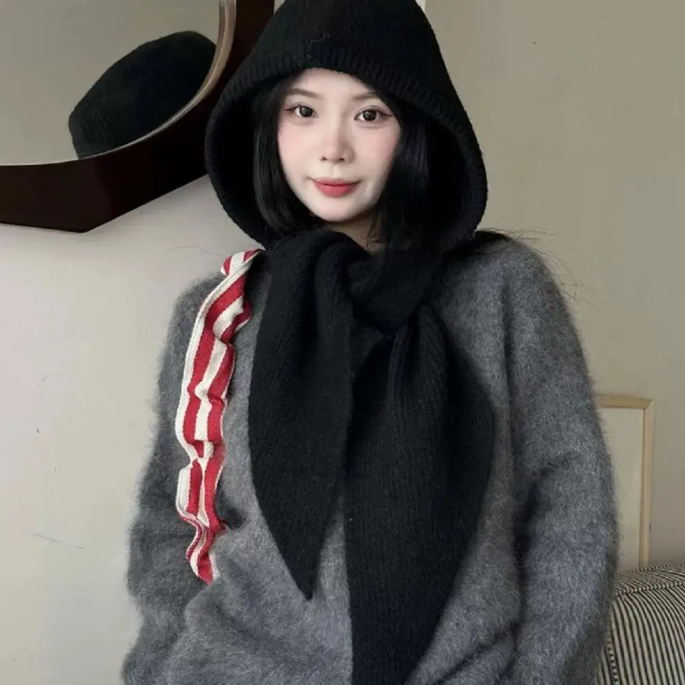 محبوك بيني قبعة للنساء شتاء دافئ متكامل مقنعين قبعة طوق الرقبة وشاح قبعة تزلج قبعة القبعات الباردة بالاكلافا قبعات بونيه