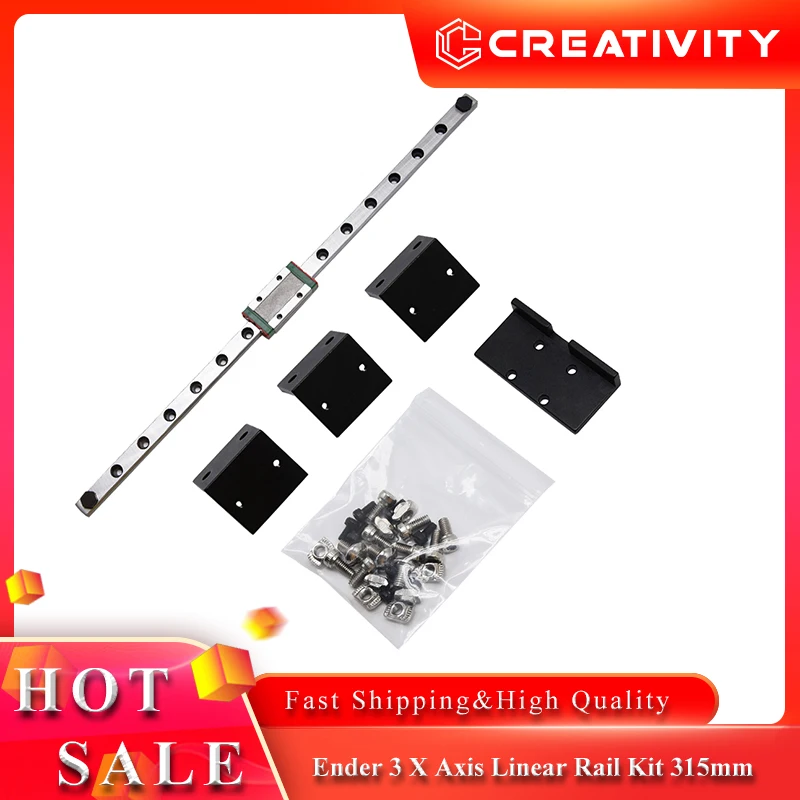 

Комплект линейных рельсов Ender 3 X Axis MGN9H 315 мм для Ender 3 V2 Ender 3 Pro, кронштейн для линейного Мода, обновленные аксессуары для 3D-принтера