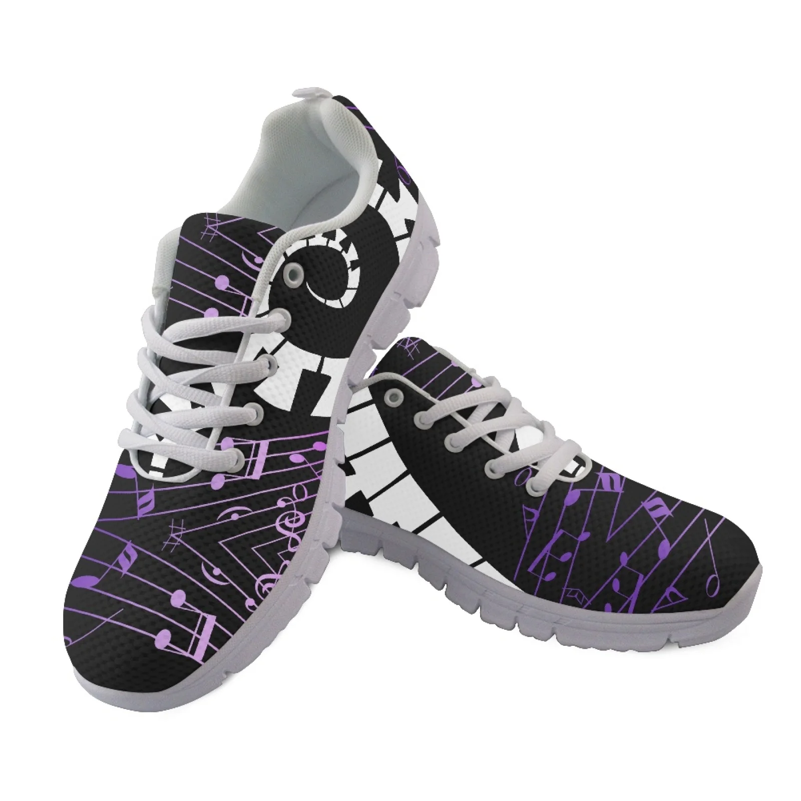 Coloranimal Music Note Art 2026 Collection Fitness Shoes Mens Athletic Trainers Lace Up Tennis Shoes for Women