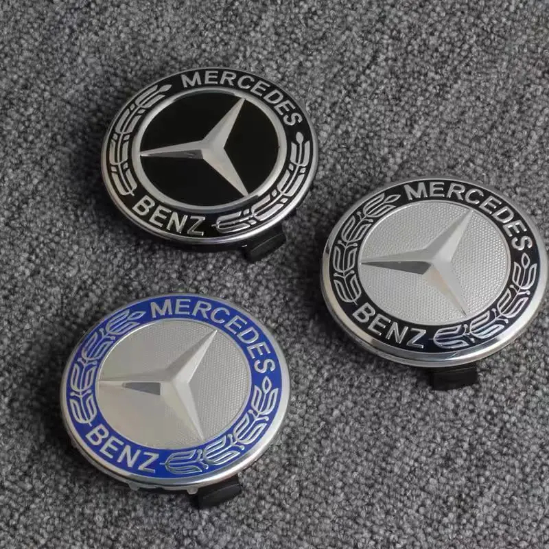 

4 шт., 75 мм, черный, синий, центральная крышка колеса, логотип, крышка ступицы, значок, эмблема для Mercedes Benz W205 W204 W212 A1714000025, автомобильные аксессуары