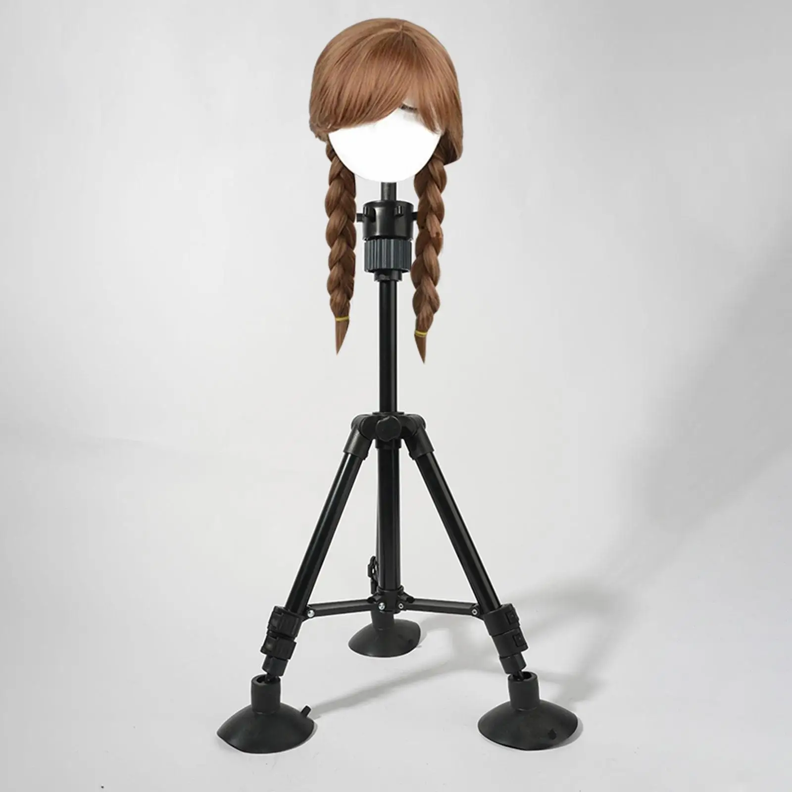 Wig Stand Tripod with Suction Cups 38-75cm Stable Protable Lightweight Mini