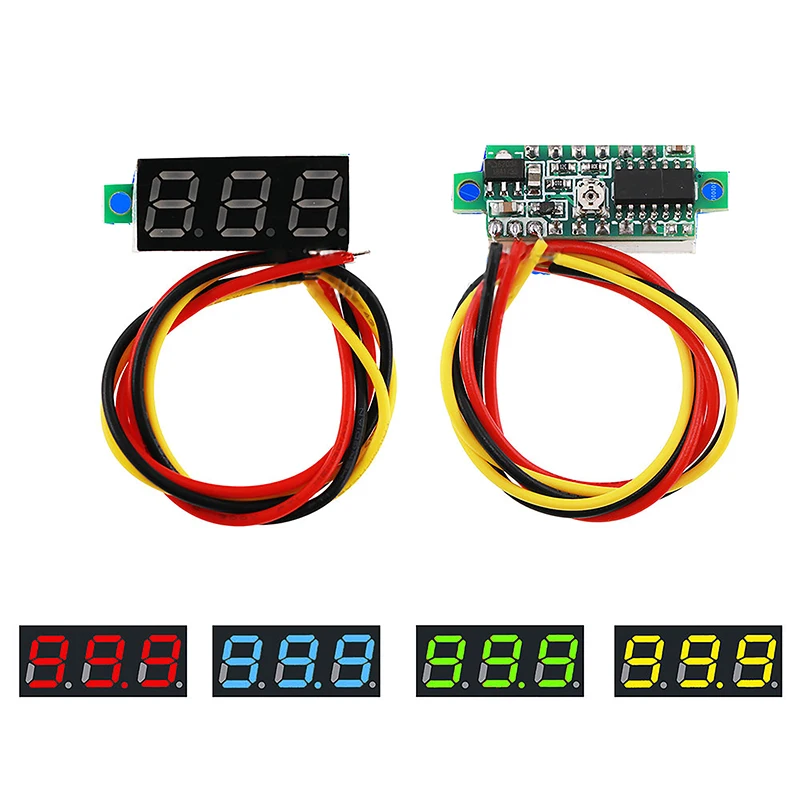 0.28 Inch Digital Voltmeter DC 0-100V Voltage Tester Mini DC Voltmeter Meter Detector