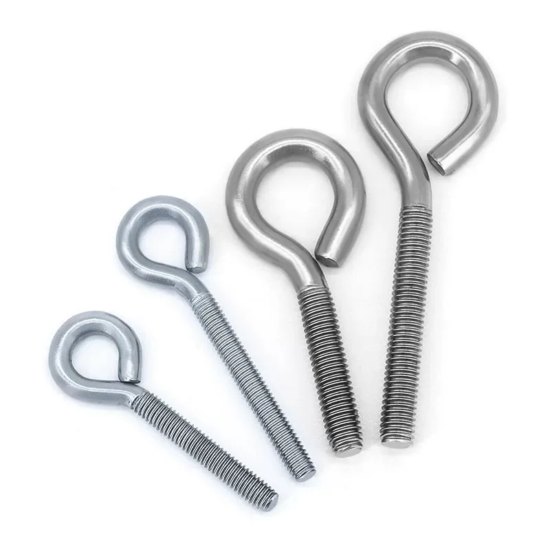 M3 M4 M5 M6 M8 M10 M12 acero al carbono/acero inoxidable máquina de cierre de ojo de cabra tornillos de diente anillo de elevación tornillo de ojo de cuerno de oveja