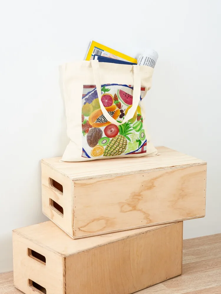 حقيبة حمل سلطة الفاكهة حقيبة نسائية فاخرة للمتسوقين حقيبة تسوق بعجلات صديقة للبيئة #4