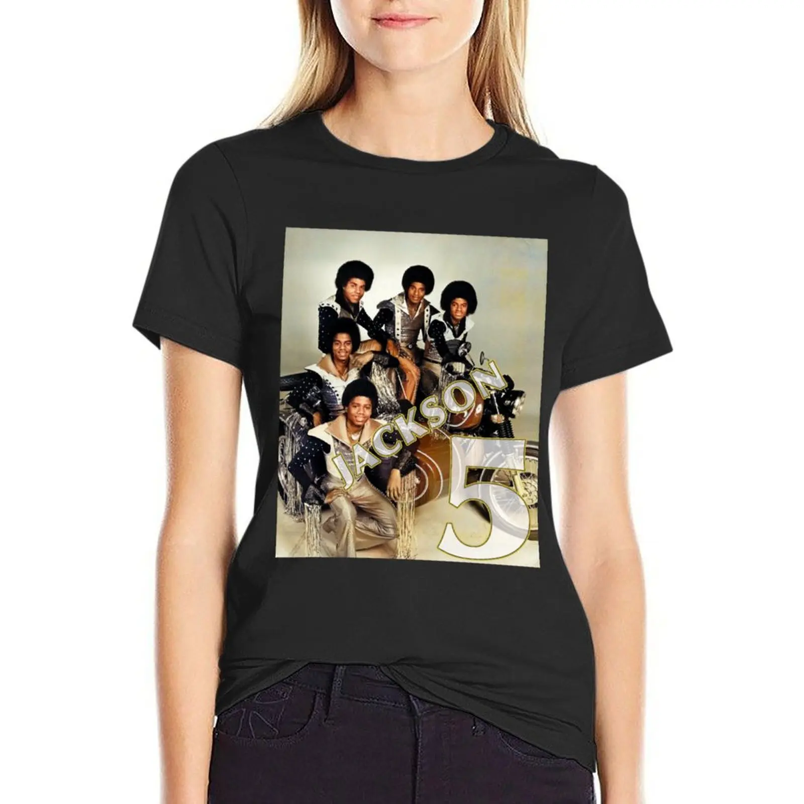 

Jackson 5 1970s Pop vocal Group Motown Soul T-Shirt vintage sports fans Female clothing Woman T-shirts
