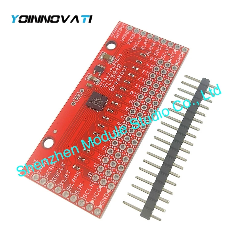 1PCS 16-Channel TLC5940 PWM-Controlled LED Driver Board I/O Expansion PWM Module for Electronic Projects