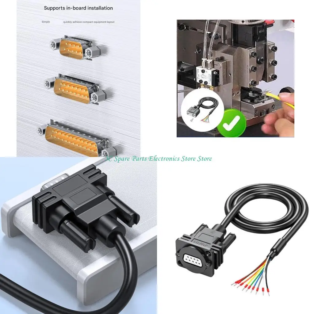 SZ Professional DB9Pin RS232 Male To Open End Cable Featuring Copper Conductors And Aluminum Foil Shielding