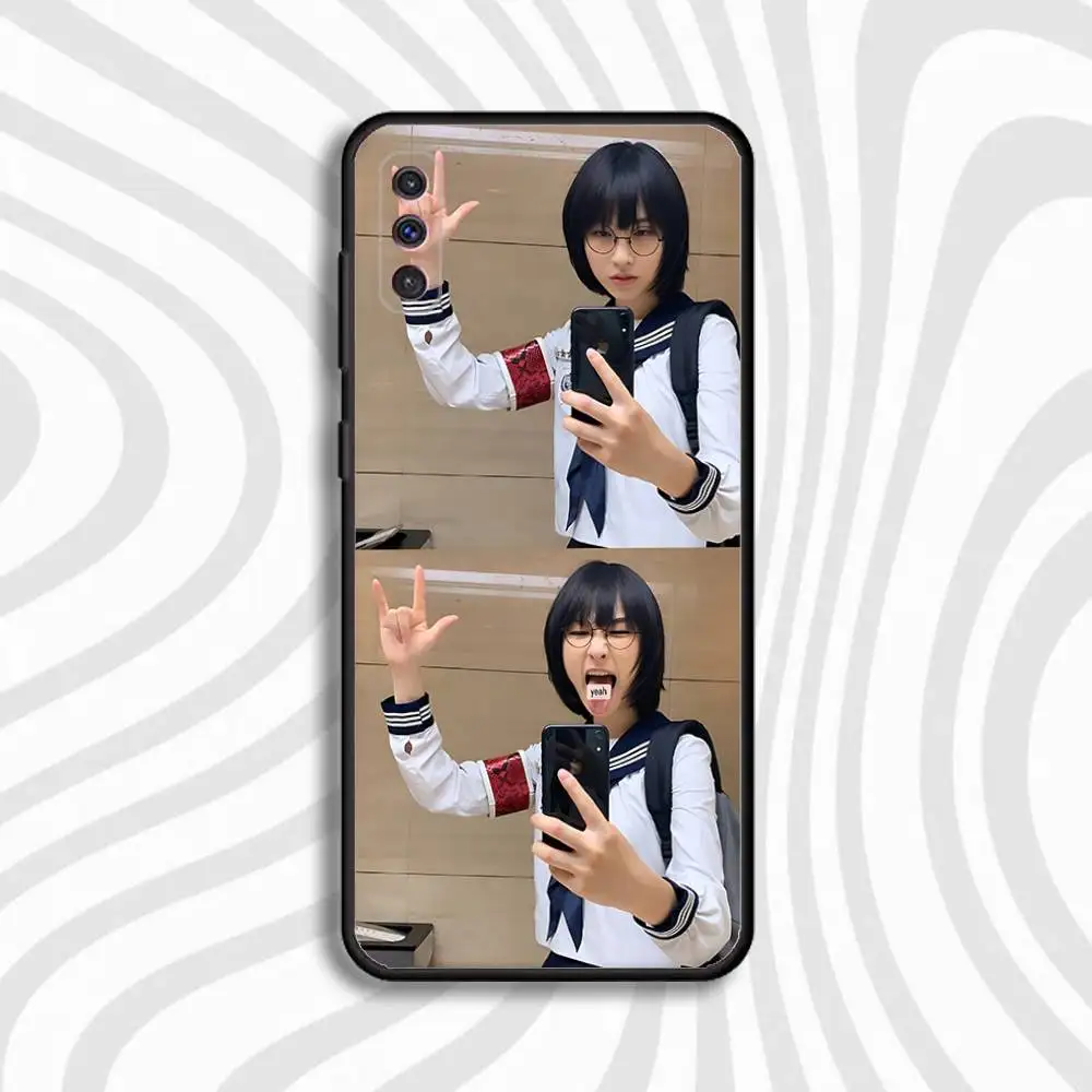 حافظة هاتف ATARASHII GAKKO Suzuka Jpop لهاتف سامسونج S 25,24,23,22,30,21,10,9,Ultra,Plus,Lite,FE,4,5G حافظة ناعمة سوداء #6