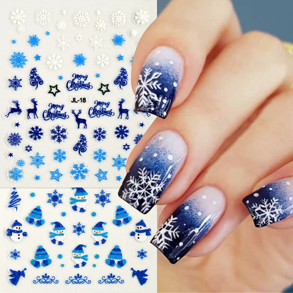 ﻿ 30 قطعة/المجموعة لطيف عيد الميلاد 3D ملصقات الأظافر الملونة الغزلان سانتا كلوز شجرة عيد الميلاد هولي مسمار الشارات DIY السنة الجديدة مسمار ديكور أطقم ﻿ ﻿