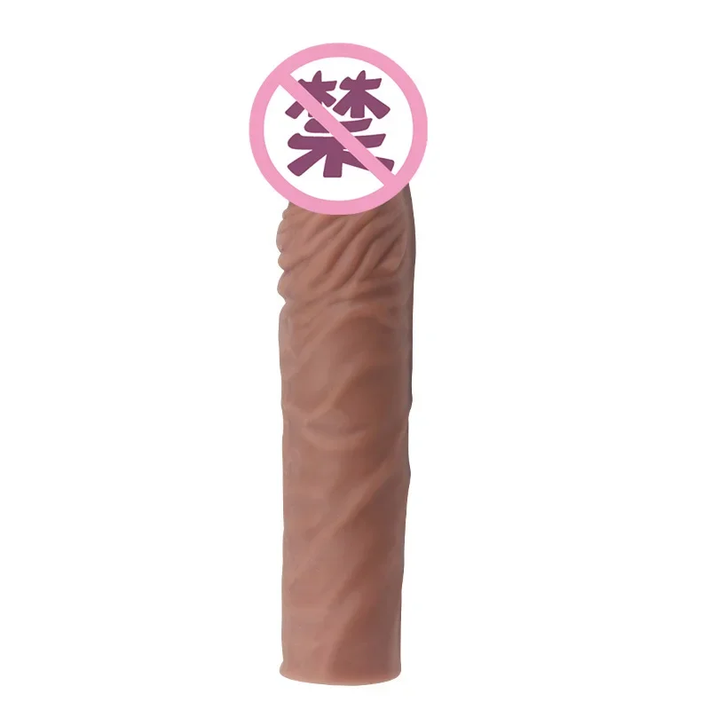 New Male Masturbator Silica Crystal Cover Penis Enlargement Lock Essence Wolf Tooth Cover Husband and Wife Fun Products