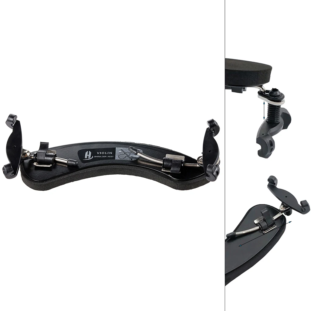 

Подплечники для скрипки — регулируемые и складные для скрипок размером 1/4 и 1/8 왁/2 、 4/4 и 3/4, мягкие резиновые ручки
