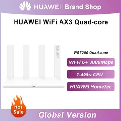 Huawei-wi-fi router ax3 quad-core, sem fio, 6 + 3000 mbps, amplificador de sinal, original, versão global, 1.4ghz