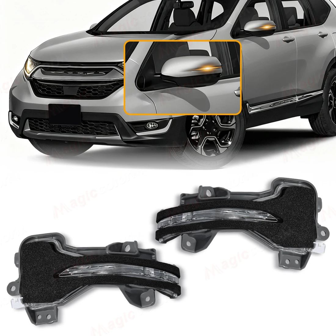 Rearview Mirror Turn Signal Light For Honda Odyssey Accord CR-V XRV Fit Jazz City Vezel Spirior Hybrid LED Blinker Indicator