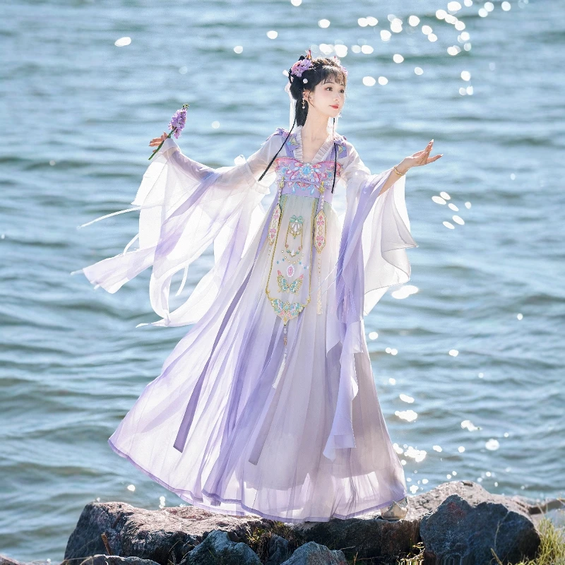 tang dynasty princess dress Women's Tang Dynasty Hanfu Costume with Suzhou Embroidery Royal Empress Photographic & Performance Dress