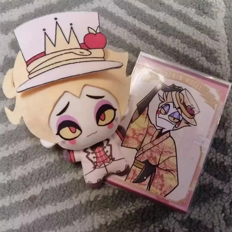 Hot 10cm Hazbin Hotel Vox Lucifer Fluffy Doll Cute Cartoon Anime Nunnu-Style Cotton Doll Peripheral Toy Birthday Girls Boys Gift