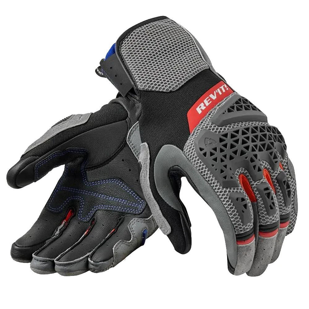 ريفيت ساند 5 قفازات شاشة تعمل باللمس جلد طبيعي شبكة النسيج دراجة نارية سباق موتوكروس ركوب الخيل