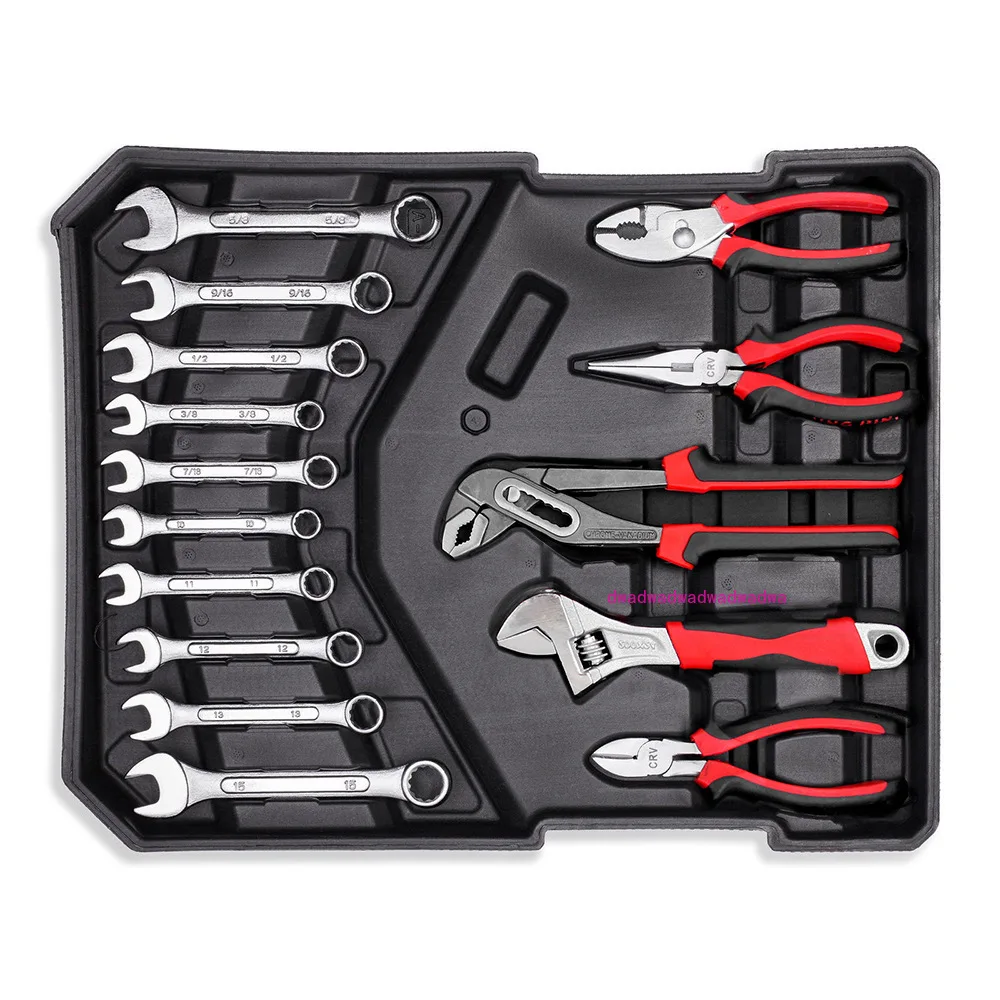 High-quality ratchet wrench set 187 pieces repair tools with suitcase