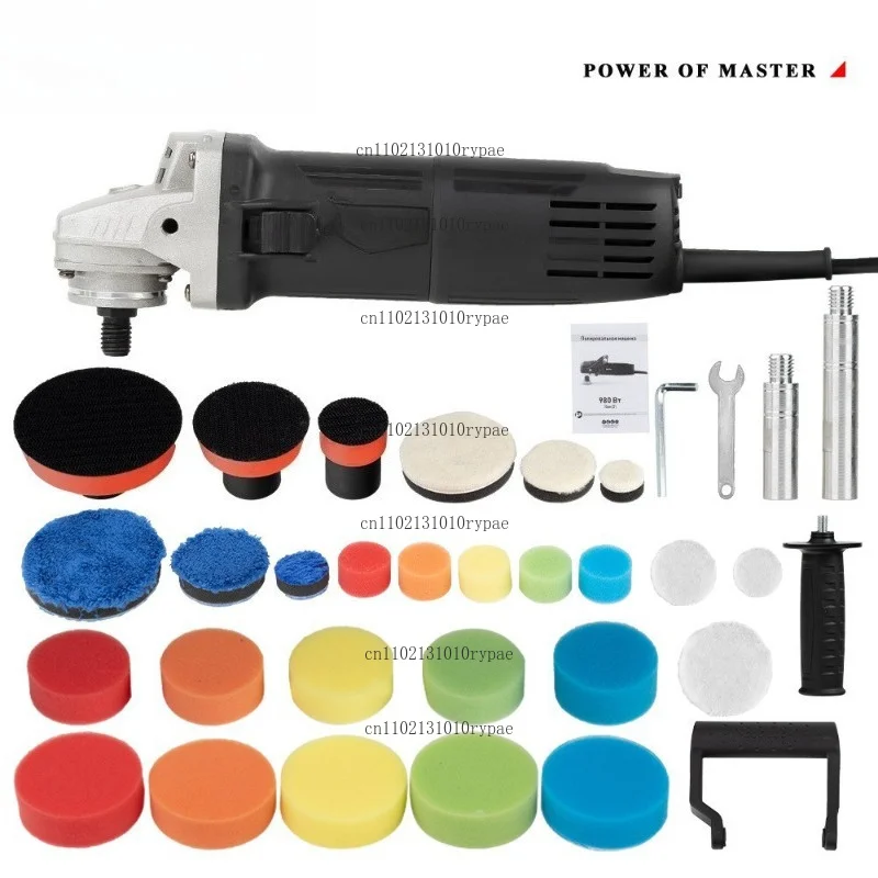 High-power 3-inch car beauty polishing machine, waxing and glaze sealing machine sponge kit for glass scratch repair