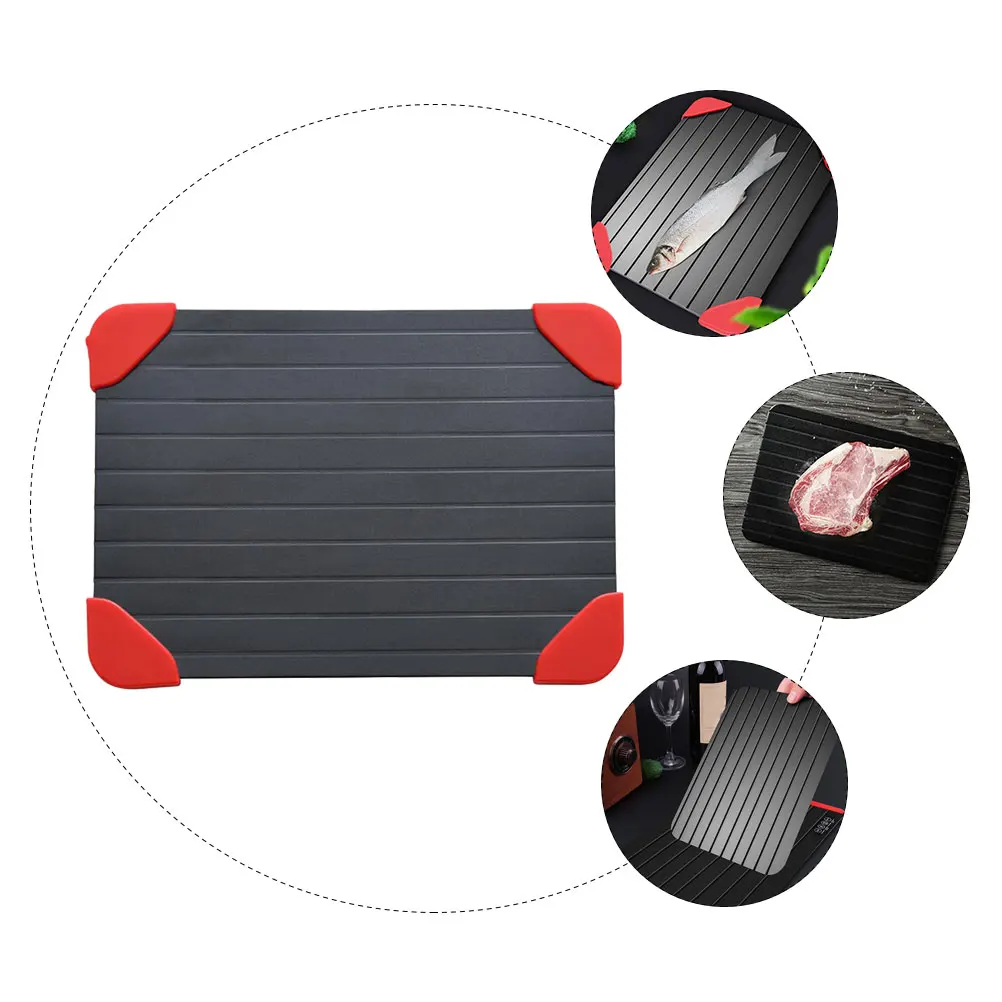 

1Pcs Defrost Tray Premium Aluminum Alloy Thawing Tray Kitchen Tool Fast Meat Thawing Plate Food Defrost Board