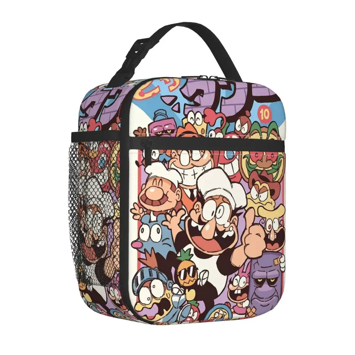 Pizza Tower Game Lover Merch Insulated Lunch Tote Bag For School Food Container Leakproof Thermal Cooler Bento Box