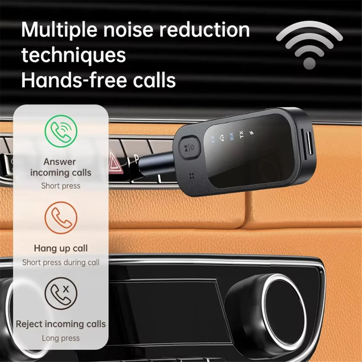 POP-lNew avion Bluetooth 5.4 émetteur récepteur 2-en-1 adaptateur Bluetooth sans fil-usage avec n'importe quel Jack 3.5MM sur le vol,