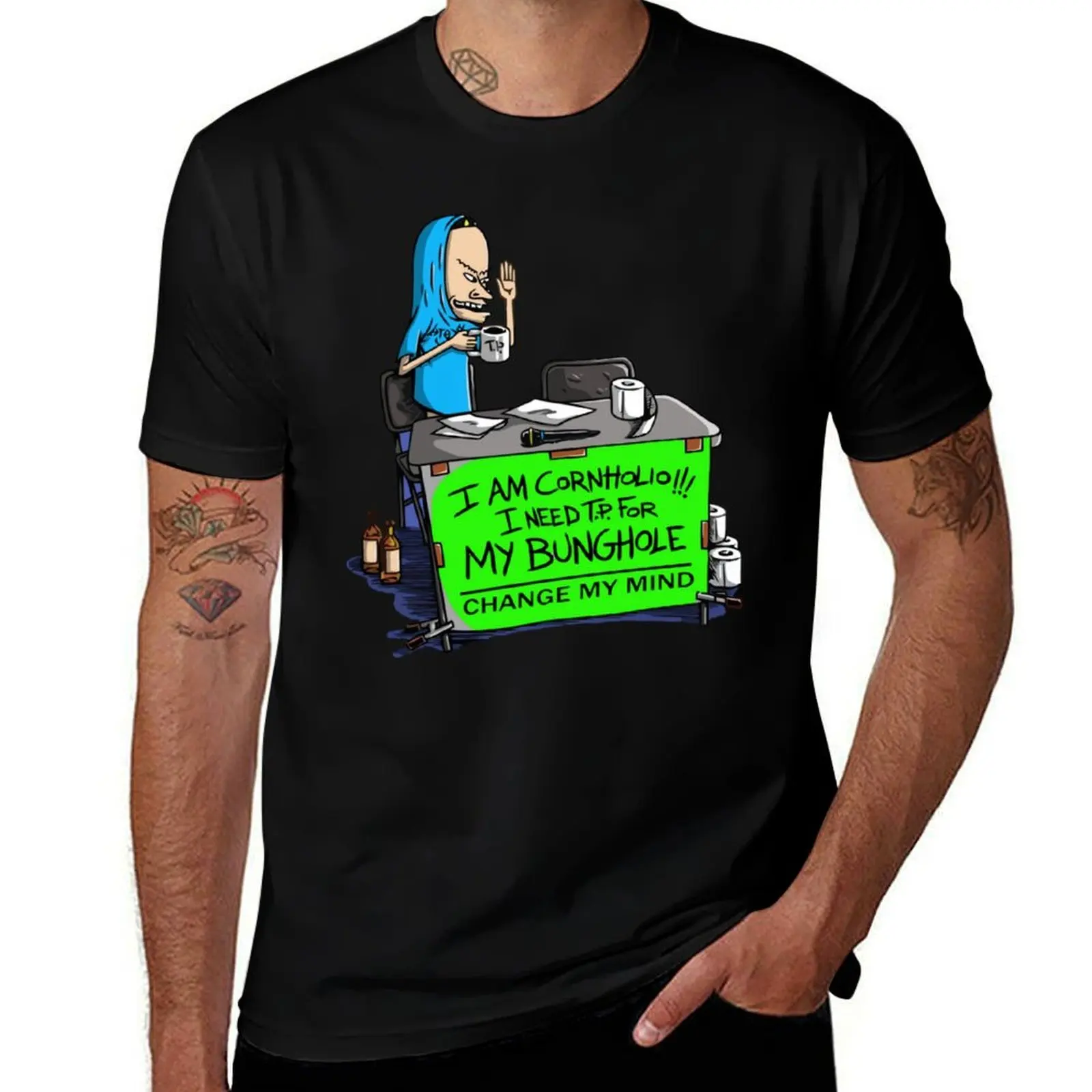 Vintage Photograp Beavis And Butthead videos Funny Beavis and Butthead Face T-Shirt Minimalist Plain Crew Neck T-Shirt