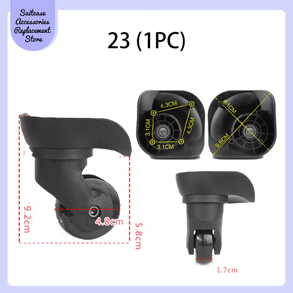 For Samsonite 23 Universal Wheel Replacement Suitcase Rotating Smooth Silent Shock Absorbing Wheels Travel Accessories Wheels