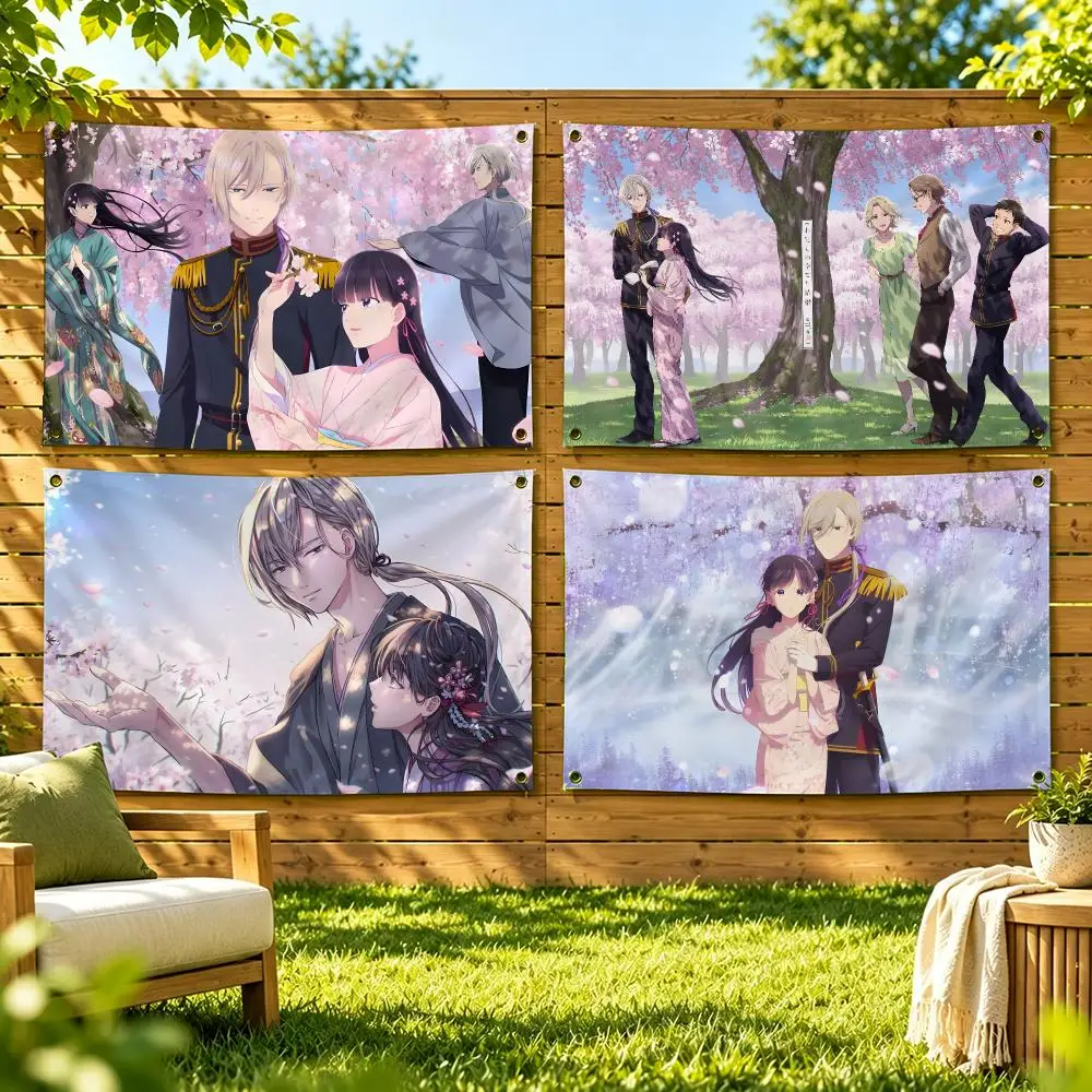 My Happy Marriage Anime Cool Flags Soft Durable Tapestry Skin-friendly For Outdoor Party Home Living Room Bar Bedroom Decoration
