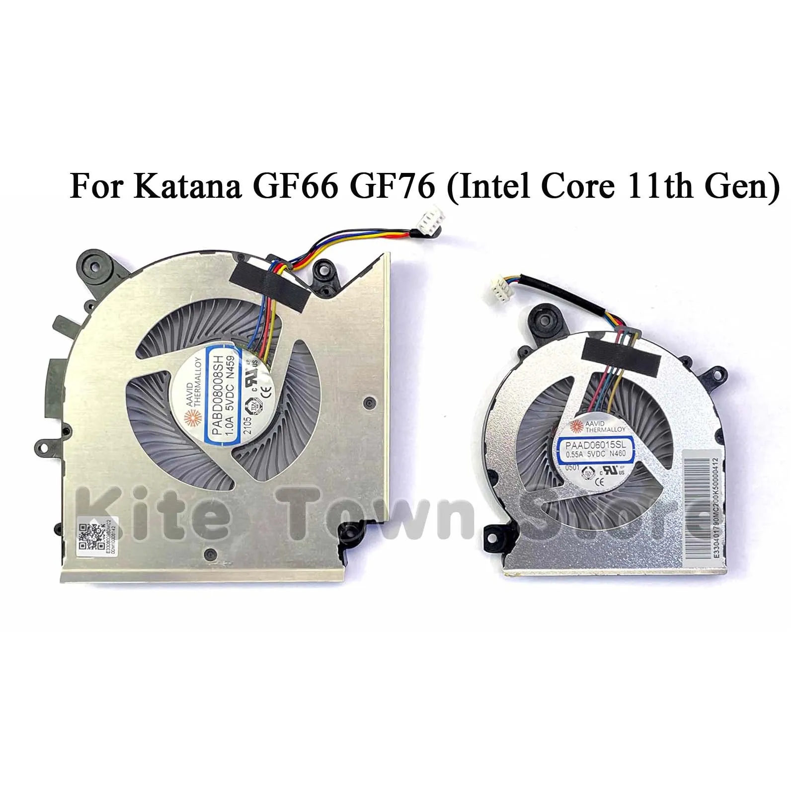 New CPU+GPU Fan for MSI Katana GF66 GF76 11SC, 11UG 11UE 11UD 11UC N459 N460, MS-1581 MS-1582, MS-17L1 MS-17L2